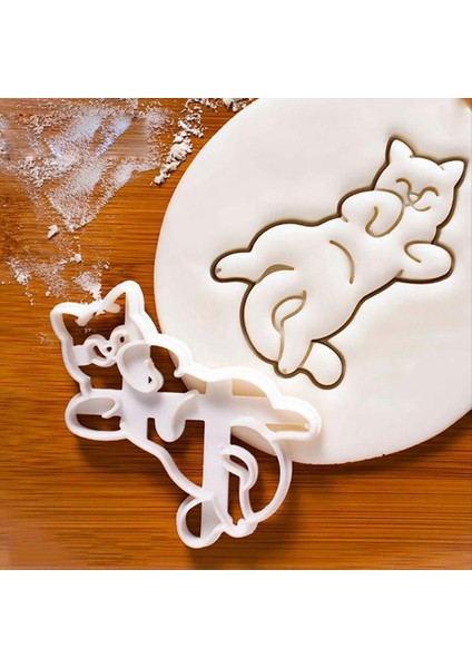 Plastik Kedi Kurabiye Kesiciler Kitty Popo Şekli Diy Bisküvi Kurabiye Kalıp Damga Bakeware Diy Bisküvi El Kalıp Pişirme Malzemeleri (Yurt Dışından) indirimleri