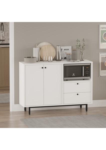 Latte Serisi Kahve Köşesi Çok Amaçlı Dolap Mutfak Dolabı Beyaz Lat2-W fiyatları