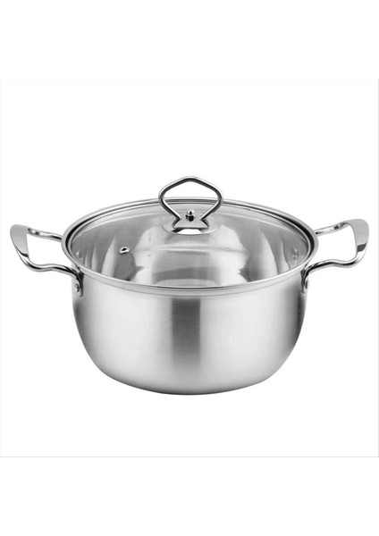 Paslanmaz Çelik Pot Mutfak Yemek Pişirme Sütü Isıtma Potu Yapıştırma Tenceresi Kapaklı (Yurt Dışından)
