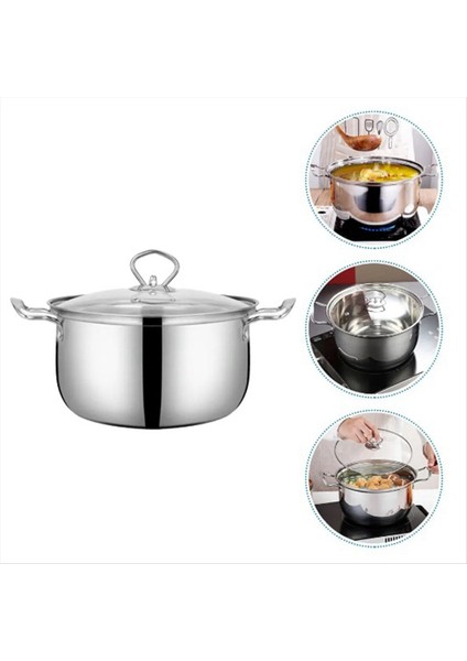 Paslanmaz Çelik Pot Mutfak Yemek Pişirme Sütü Isıtma Potu Yapıştırma Tenceresi Kapaklı (Yurt Dışından) fırsatları