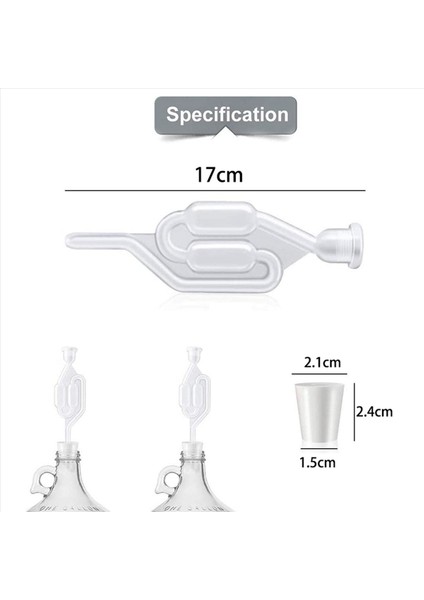 12 S Şekilli Egzoz Conta Vanası Şarap Yapımı Için Kauçuk Durdurucu Ikiz Hava Kilidi Bira Demleme Cam Carboy Fermander (Yurt Dışından) fiyatları