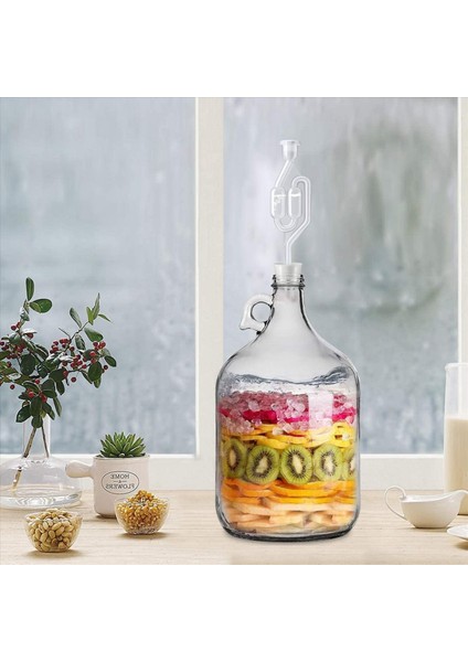 12 S Şekilli Egzoz Conta Vanası Şarap Yapımı Için Kauçuk Durdurucu Ikiz Hava Kilidi Bira Demleme Cam Carboy Fermander (Yurt Dışından) indirimleri