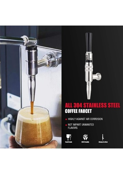 Stout Bira Kahve Musası Paslanmaz Çelik Azot Keg Taslak Musluk Homebrew Soğuk Demleme Kegerator Bira Kulesi Tap (Yurt Dışından) fiyatları
