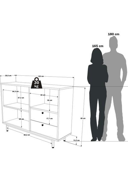 Latte Serisi Kahve Köşesi Çok Amaçlı Dolap Mutfak Dolabı Beyaz Lat2-W