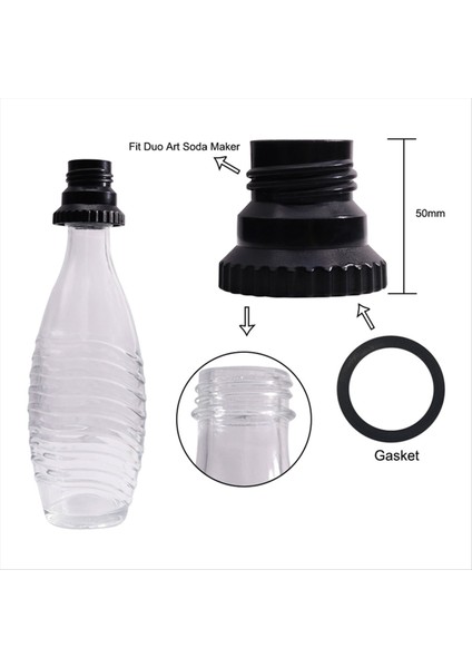 2pcs Duo/terra Sodastreams Cam Şişeler Için Soda Su Şişesi Adaptörü Hızlı Bağlantı Soda Makinesi Şişesi Ek (Yurt Dışından) modelleri