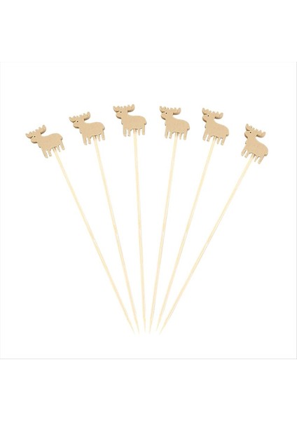 200PCS Noel Kokteyl Seçerler Çubuklar Kürdan Dekoratif Şişler Xmasparty Gıda Garnitür Şişe Çubuklar Için Seçim (Yurt Dışından)