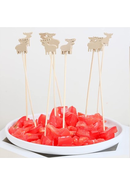 200PCS Noel Kokteyl Seçerler Çubuklar Kürdan Dekoratif Şişler Xmasparty Gıda Garnitür Şişe Çubuklar Için Seçim (Yurt Dışından) fırsatları