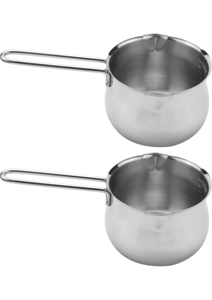 2x Yapışmaz Tava Sütü Kap Tereyağı Çikolata Eritilmiş Isıtma Kabı Isıtıcı Tava Küçük Tencereli Peynir Tenceresi ile Dökme Tabakaları (Yurt Dışından)