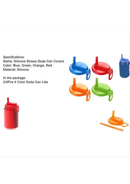 4 Renkli Soda Samanlı Kapaklar Bira Meyve Suyu Soda Üstleri Için Kapaklar Saman 4 Adet Kapak Kapakları (Yurt Dışından) fiyatları