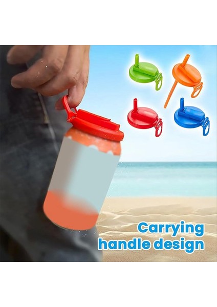 4 Renkli Soda Samanlı Kapaklar Bira Meyve Suyu Soda Üstleri Için Kapaklar Saman 4 Adet Kapak Kapakları (Yurt Dışından) modelleri