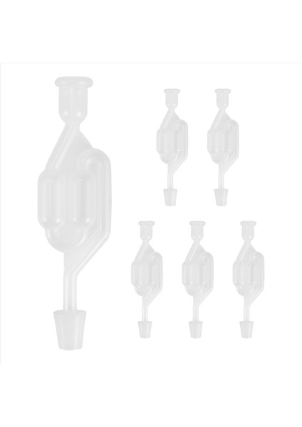 6 S-Şekilli Egzoz Conta Vanası Şarap Yapımı Için Kauçuk Durdurucu Ikiz Hava Kilidi Bira Demleme Cam Carboy Fermander (Yurt Dışından) fiyatları