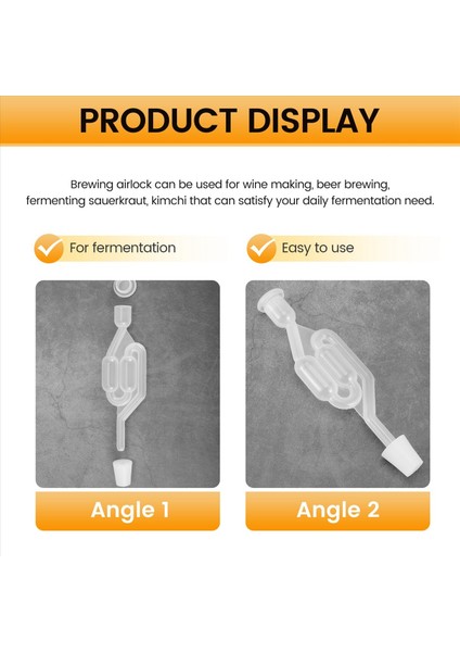 6 S-Şekilli Egzoz Conta Vanası Şarap Yapımı Için Kauçuk Durdurucu Ikiz Hava Kilidi Bira Demleme Cam Carboy Fermander (Yurt Dışından) indirimleri