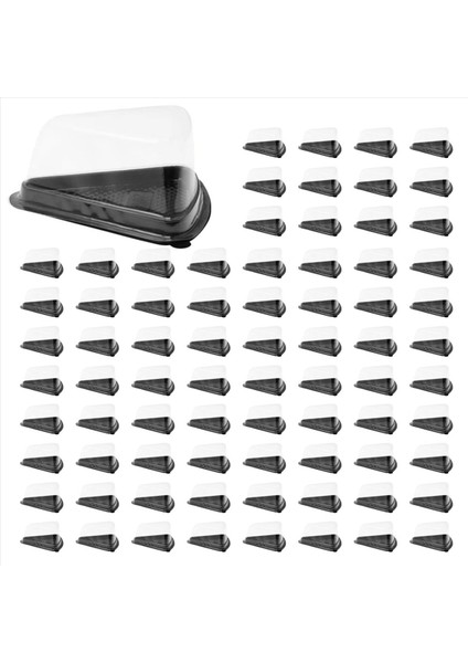 300PCS Kek Dilim Plastik Açık Cupcake Conter Cheesecake Kutusu Blister Kutusu Siyah Dipli (Yurt Dışından) fiyatları