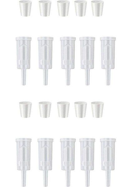 10 Paket Egzoz Conta Vanası Kauçuk Hava Kilidi Durdurucu Şarap Yapımı Için Ikiz Hava Kilidi Bira Demleme Cam Carboy Fermander (Yurt Dışından)