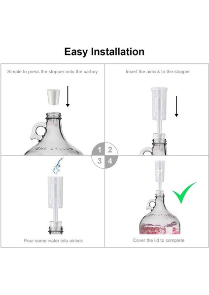 10 Paket Egzoz Conta Vanası Kauçuk Hava Kilidi Durdurucu Şarap Yapımı Için Ikiz Hava Kilidi Bira Demleme Cam Carboy Fermander (Yurt Dışından) modelleri