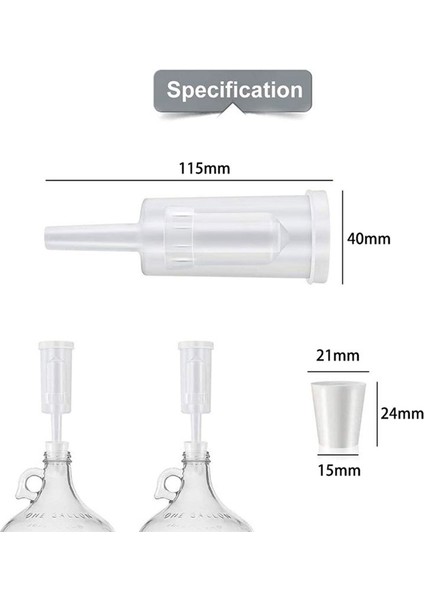 10 Paket Egzoz Conta Vanası Kauçuk Hava Kilidi Durdurucu Şarap Yapımı Için Ikiz Hava Kilidi Bira Demleme Cam Carboy Fermander (Yurt Dışından) fırsatları