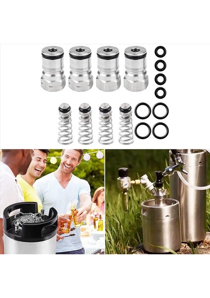 6 Çift Cornelius Tipi Top Kilit Fıçı Direkler Paslanmaz Çelik Poppets ve Yaylar Poppet Dişi Iplik Gazı + Sıvı (Yurt Dışından) modelleri