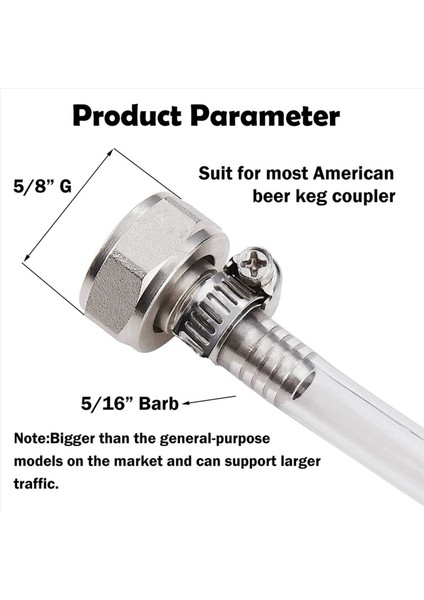 8pcs Paslanmaz Çelik Bira Fıçısı Bağlantı Bira Hattı Konnektör Kiti Altı Somun 5/8 Inç G Iplik x 5/16 Inç Barb (Yurt Dışından) fırsatları