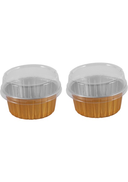 200PCS Tek Kullanımlık Alüminyum Folyo Pişirme Bardakları Krem Brulee Tatlı Oval Şekil (Yurt Dışından)