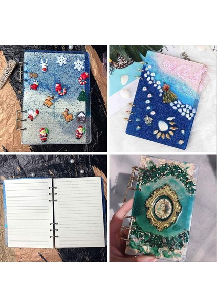 Büyük Defter Kapağı Epoksi Reçine Silikon Kalıpları A4 A5 A6 A7 Bookmark Gevşek Yaprak Bağlayıcı Halkaları Kiti Dıy Döküm Aracı (Yurt Dışından) indirimleri