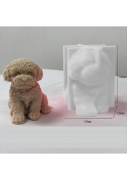 Köpek Mum Kalıp Hayvan Teddy Puppies Soya Balmumu Silikon Kalıp Yavru Köpek Sevgilisi Ev Dekor Zanaat Malzemeleri (Yurt Dışından) fiyatları