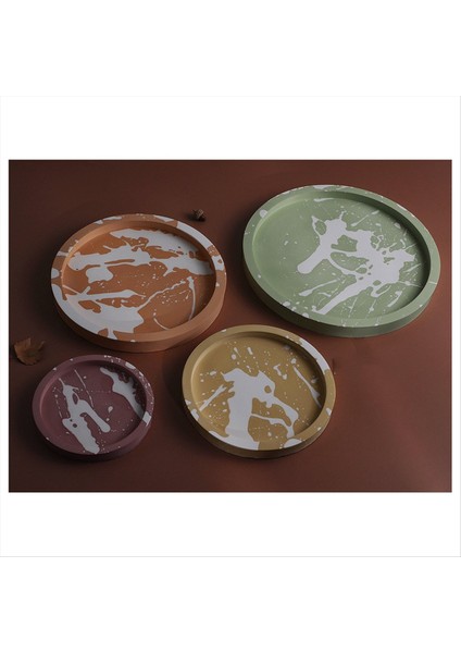 4pcs Yuvarlak Plaka Silikon Kalıp Meyve Disk Çay Tepsisi Uv Reçine Kalıp Meyve Depolama Tepsisi Alçı Çimento Kalıp Takı Araçları (Yurt Dışından) fiyatları