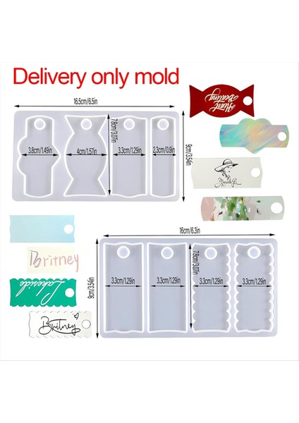 Kupa Kapağı Adı Etiket Reçine Kalıp 40 Oz 8 Boşluk Kişiselleştirilmiş Adı Etiket Silikon Kalıp Epoksi Reçine (Yurt Dışından) modelleri