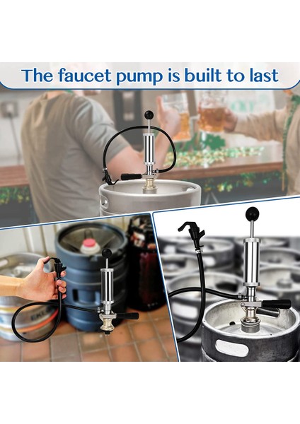Fıçı Parti Pompası D Sistem 4 Inç Krom Bira Fıçı Pompası Bira Musluk ile Amerikan Bira Fıçıları Molson Busch Miller Için (Yurt Dışından) fiyatları