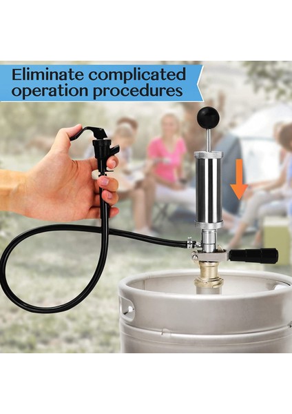 Fıçı Parti Pompası D Sistem 4 Inç Krom Bira Fıçı Pompası Bira Musluk ile Amerikan Bira Fıçıları Molson Busch Miller Için (Yurt Dışından) fırsatları