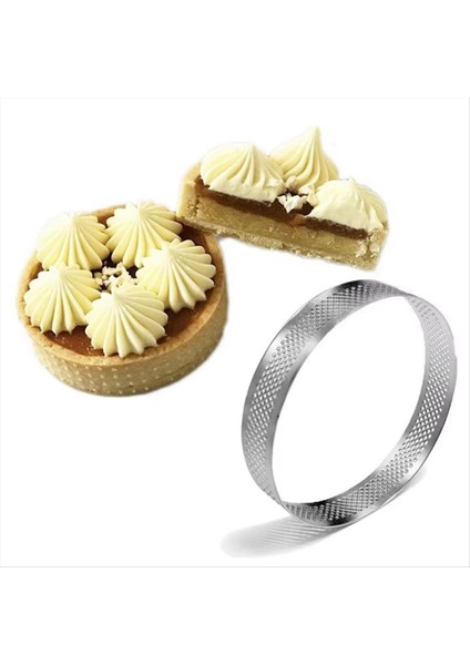 8 Paket 16CM Dairesel Tart Halkaları Paslanmaz Çelik Meyve Turta Quiches Kek Kalıp Kalıp Mutfak Pişirme Kalıp (Yurt Dışından) fiyatları