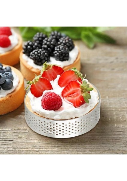 8 Paket 16CM Dairesel Tart Halkaları Paslanmaz Çelik Meyve Turta Quiches Kek Kalıp Kalıp Mutfak Pişirme Kalıp (Yurt Dışından) modelleri