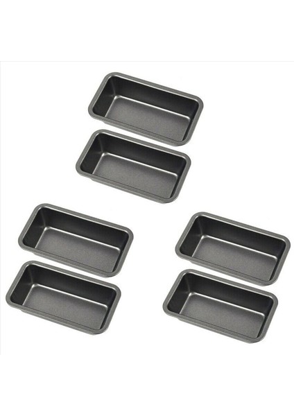 6 Adet Yapışmaz Karbon Çelik Somun Tepsisi Tost Kalıp Kek Somun Böreği Tost Kutusu Pişirme Tava Fırın Yazılımı Için Ekmek Tavaları (Yurt Dışından)
