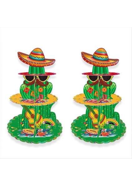 Fiesta Meksika Parti Dekorasyonları 2pcs Cupcake Meksika Fiesta Partisi Cupcake Topper Taco Party Cupcake Tutucu (Yurt Dışından)