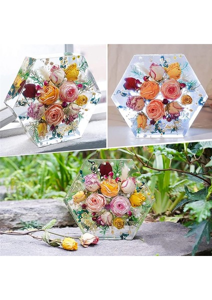 Reçine Kalıpları Silikon Kiti Epoksi Reçine Için Büyük Silikon Kalıplar Altıgen Kalp Küre Dahil Çiçeklerin Korunması (Yurt Dışından) indirimleri