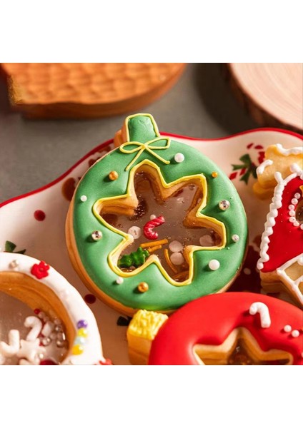 Kurabiye Kesiciler Tatil Seti Snoweflake Şekeri 6 Parça Kurabiye Kesiciler Şekiller Kabartmalı Mutfak Fırınları Erkek Kız Için (Yurt Dışından) modelleri
