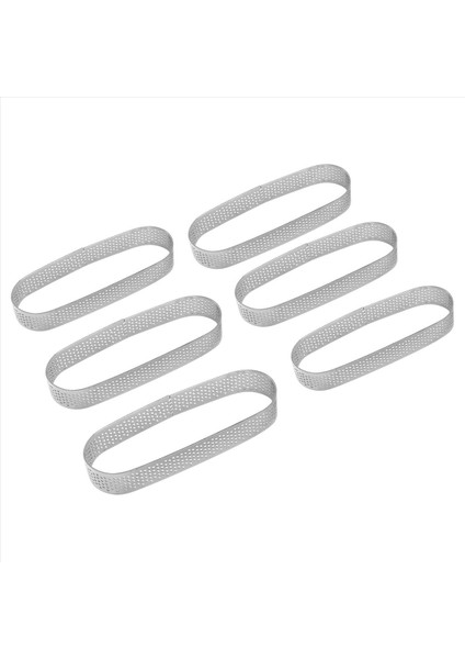 18PCS Oval Tart Halka Paslanmaz Çelik Delikli Kalıp Musluk Yüzüğü Fransız Tatlı Kek Dekorasyon Mus Kalıp Fırın Yazılımı (Yurt Dışından)