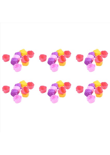 60X Silikon Gül Çörek Kurabiye Kupası Kek Pişirme Kalıbı Çikolata Jöle Yapıcı Kalıp (Yurt Dışından)