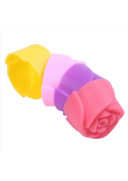 60X Silikon Gül Çörek Kurabiye Kupası Kek Pişirme Kalıbı Çikolata Jöle Yapıcı Kalıp (Yurt Dışından) fiyatları