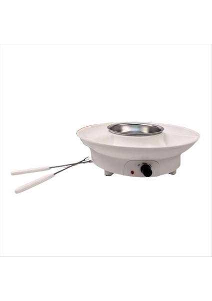 Elektrikli Fondu Seti Çatal Çikolata Eritme Potu Çikolata Eritme Şeker Eritme Fondu Tenceresi Bizi Fişe Beyaz (Yurt Dışından)