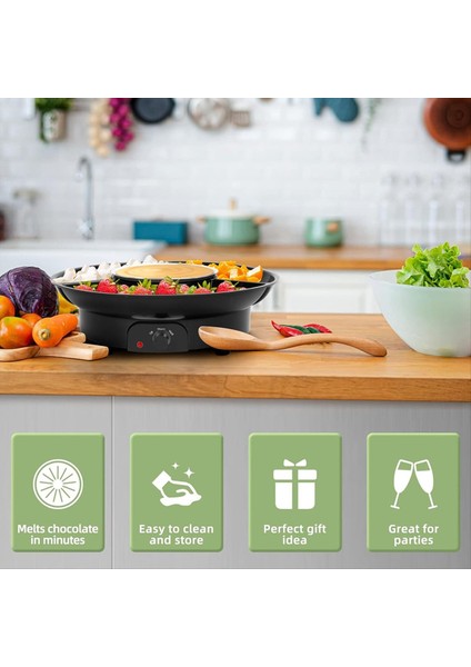 Elektrikli Fondu Seti Çatal Çikolata Eritme Potu Çikolata Eritme Şeker Eritme Fondu Tenceresi Bizi Fişe Beyaz (Yurt Dışından) modelleri