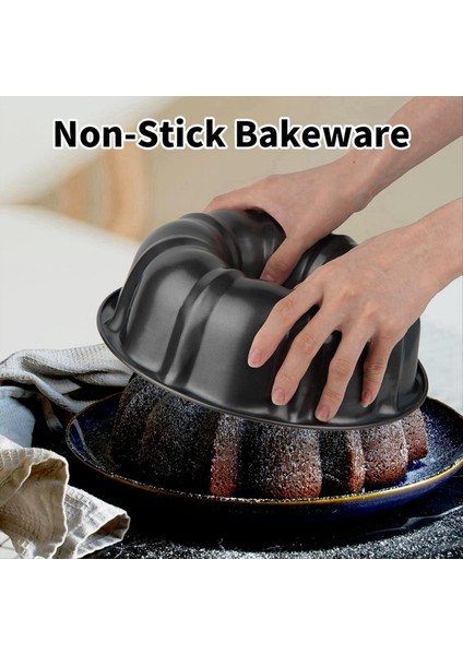 9 5 Inç Yapışmaz Kek Tavası Ağır Hizmet Tipi Karbon Çelik Yivli Tüp Yuvarlak Kek Pişirme Tavası Jello Jelatin Chocoflan (Yurt Dışından) fırsatları