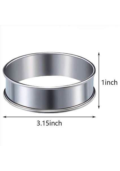 12 Adet Ingiliz Muffins Halkalar Muffin Tart Halkaları Çift Haddelenmiş Tart Halkası Paslanmaz Çelik Crumpet Halkalar Kalıplar Kek Kalıp (Yurt Dışından) fırsatları