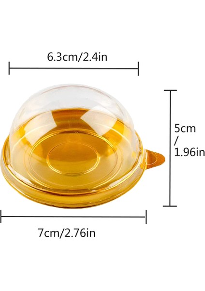 100 Adet Temiz Plastik Mini Cupcake Kutusu Yuvarlak Cupcake Mooncake Tatlı Konteyner Kutusu Kurabiyeleri Kubbe Kutusu (Yurt Dışından) modelleri