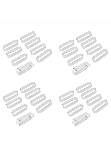 32PCS Oval Tartlet Kalıpları Fransız Tatlı Fare Pruvası Meyve Turtası Zil Quiche Quiche Quiche Kek Kalıp Paslanmaz Çelik Tart Köpüğü Halka (Yurt Dışından)