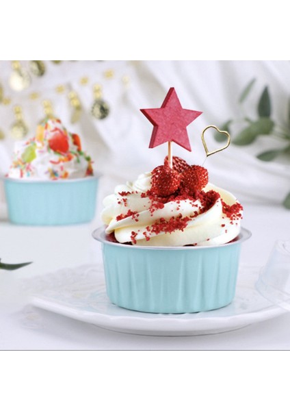 Pişirme Kalıp Puding Bardak Hava Fritöz Özel Renk Alüminyum Folyo Kutusu Pasta Pişirme Kupası Yuvarlak Kase Kek Kutusu Kırmızı (Yurt Dışından) indirimleri