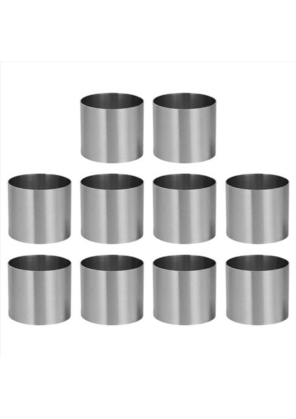 20X Yuvarlak Kek Yüzük Kalıp Pasta Yüzüğü Yuvarlak Yemek Halkası Paslanmaz Çelik Tatlı Gıda Yüzükleri Gıda Kalıplama Seti 2 4in (Yurt Dışından) fiyatları