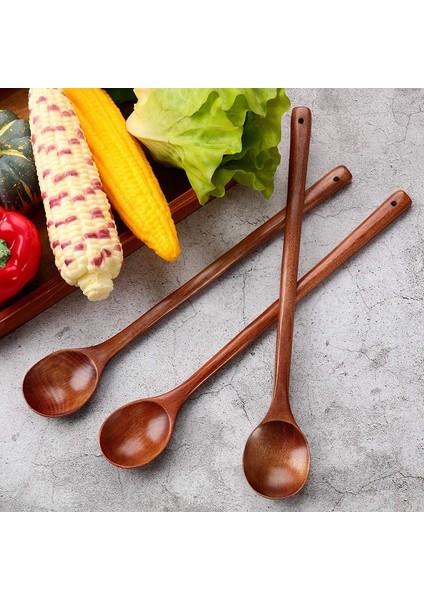 3 Adet Ahşap Karıştırma Kaşık Mutfak Çorbası Servis Kaşık Uzun Saplı Pişirme Kaşık Mutfak Karıştırma Porsiyon Yemek Pişirme (Yurt Dışından) fırsatları