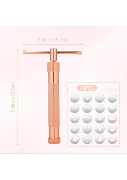 Clay Extruder Fondan Ekstrüder Paslanmaz Çelik Kil Ekstrüder 20 Diskli Şeker Macunu Ekstrüde Kek Dekorasyon Aracı Seti (Yurt Dışından) indirimleri