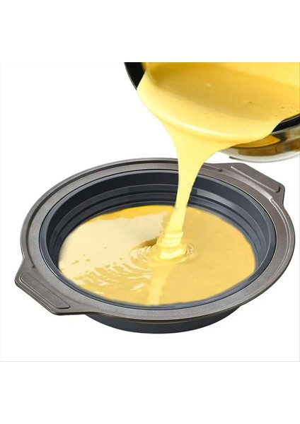Yuvarlak Şekli Kalıp Silikon Katlanır Kek Pişirme Tavası Mousse Fondan Silindir Kalıp Hamam Tatlı Jöle Yapımı Gri (Yurt Dışından) modelleri