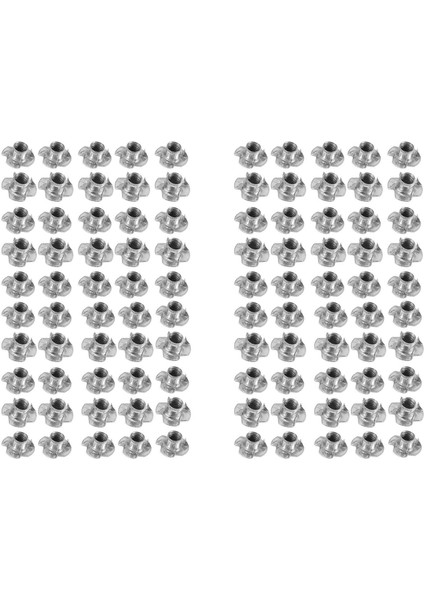 100PCS M8 Metal Esir T Fındık Pronged Tee Fındık Metrik (Yurt Dışından)